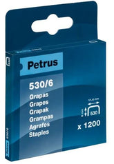 GRAPAS CLAVADORA 530/6 BLISTER 1200 UN | 1 UNIDADES | (PETRUS)